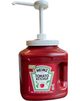 Heinz Kosher Tomato Ketchup 114 Ounce Jug Bundle with 1 oz Condiment Pump Kit