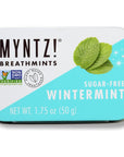 Myntz Sugar Free Mints in a Tin  Wintermint 4 Pack  Breath Mints for Bad Breath  Bulk Mints in a Tin  No Sugar No Fat  Gluten Free