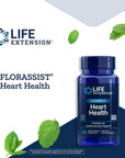 Life Extension FLORASSIST Heart Health - 2.5 Billion CFU Heart Health Support Advanced Probiotics Supplement for Men and Women - Gluten-Free, Non-GMO, Vegetarian - 60 Capsules