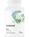 Thorne NAC - N-Acetylcysteine - 500mg - Supports Respiratory Health and Immune Function; Promotes Liver and Kidney Detox - 90 Capsules