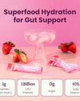 Blume SuperBelly Gut Health and OnTheGo Hydration Packets SugarFree with Prebiotics Probiotics Apple Cider Vinegar Vitamin C and Electrolytes Strawberry Hibiscus 15 Sticks