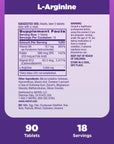 Natrol L-Arginine Tablets, Promotes Stamina and Performance, Supports Sexual and Vascular Health, Contains Nitric Oxide with B Vitamin Complex, Amino Acid, Extra Strength, 3,000mg, 90 Count