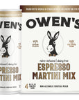 Owens Espresso Martini Mix Premium Cocktail Mixer Made with Real Coffee Beans  8oz Cans 12 pack