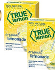 True Lemon Lemonade Stick Pack 106 oz True Lemon Packets with Moofin Golden SS Spoon Convenient Single Serve Refreshing Lemon Flavor Pure Lemonade Mix Ideal for Beach Park Home Pack of 2