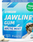 Gymgum Jawline Gum  Hard Chewing Gum For Jaw Strength  Train Your Facial Features  Mewing Jaw Gum  Ultimate Jawline Exerciser  0 Calories  Sugar Free Hard Gum Arctic Mint 40 Count