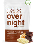 Oats Overnight Chocolate Peanut Butter Banana  Overnight Oats with 20g Protein High Fiber Breakfast Protein Shake  Gluten Free Oatmeal Non GMO High Protein Oatmeal 28 oz per meal 8 Pack