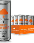 Immune Support  Gut Health Daily Defense by Cloud Water wVitamin C Vitamin D3 Zinc  Prebiotic Soda Flavored Sparkling Water Cans Blood Orange  Coconut Flavor Organic 12 Pk 12 FL oz