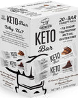 Genius Gourmet Gluten Free Keto Protein Bar Chocolate Keto Bars Premium MCTs Low Carb Low Sugar Variety Pack 20 Count Pack of 1