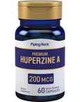 Huperzine A 200mcg | 60 Capsules | Non-GMO, Gluten Free Supplement | by Piping Rock