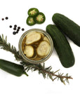 Pickles Under the Ginfluence  ThickCut Pickle Chips with Gin Jalapeño Rosemary for Snacking  Speciality Pickles with Gin  nonGMO Kosher GlutenFree 24oz 3pack