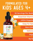 MaryRuth's Kids Vitamin C Drops | USDA Organic Vitamin C Liquid Drops for Kids | Ages 4-13 Years | Vitamin for Immune Support & Overall Health | Vegan | Non-GMO | Gluten Free | 30 Servings