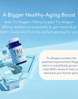 TRU NIAGEN 100mg Introductory NAD+ Boosting Supplement Capsule Patented Nicotinamide Riboside NR - Find The Serving Size That Works Best for You - 30ct/100mg