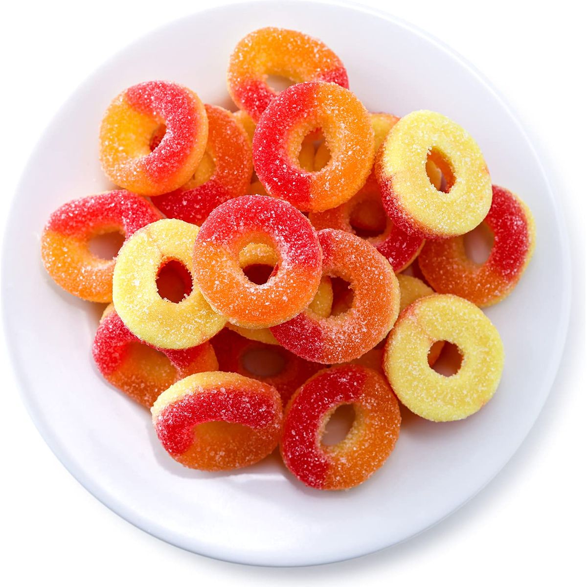 Sour and Sweet Peach Rings Soft Gummy Candy 2Pound Pack