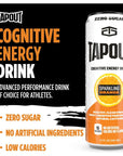 TapouT  Cognitive Energy Drink with Zero Sugar12oz pack of 12 Orange