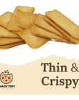 Snacktery Original Melba Toast Crackers  All Natural Thin and Crispy Flatbread Crackers  Classic Mini Toasts for Dips Spreads Salads  Tostadas Melba  7 Oz Pack of 2