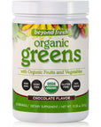 Beyond Fresh Organic Greens Organic Fruits and Vegetables Organic Super Foods USDA Organic Whole Foods Chocolate Flavor 1058 Ounce N12557