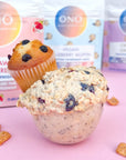 ONO Overnight Oats  Vegan Blueberry Muffin Protein Oatmeal 6 Pack 20g Vegan Protein Powder High Fiber Low Sugar Organic GlutenFree Overnight Oats Breakfast Meal Lions Mane Mushroom On The Go