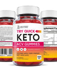 Justified Laboratories Try Quick Keto ACV Gummies 1000MG with Pomegranate Juice Beet Root B12 60 Gummys