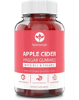 Nutriumph Apple Cider Vinegar Gummies with The Mother Vegan - Weight Loss, Detox, Immune Support, Skin, Hair and Nails - Men & Women - with Vitamin B12 & Folate - 60 ACV Gummy Vitamins