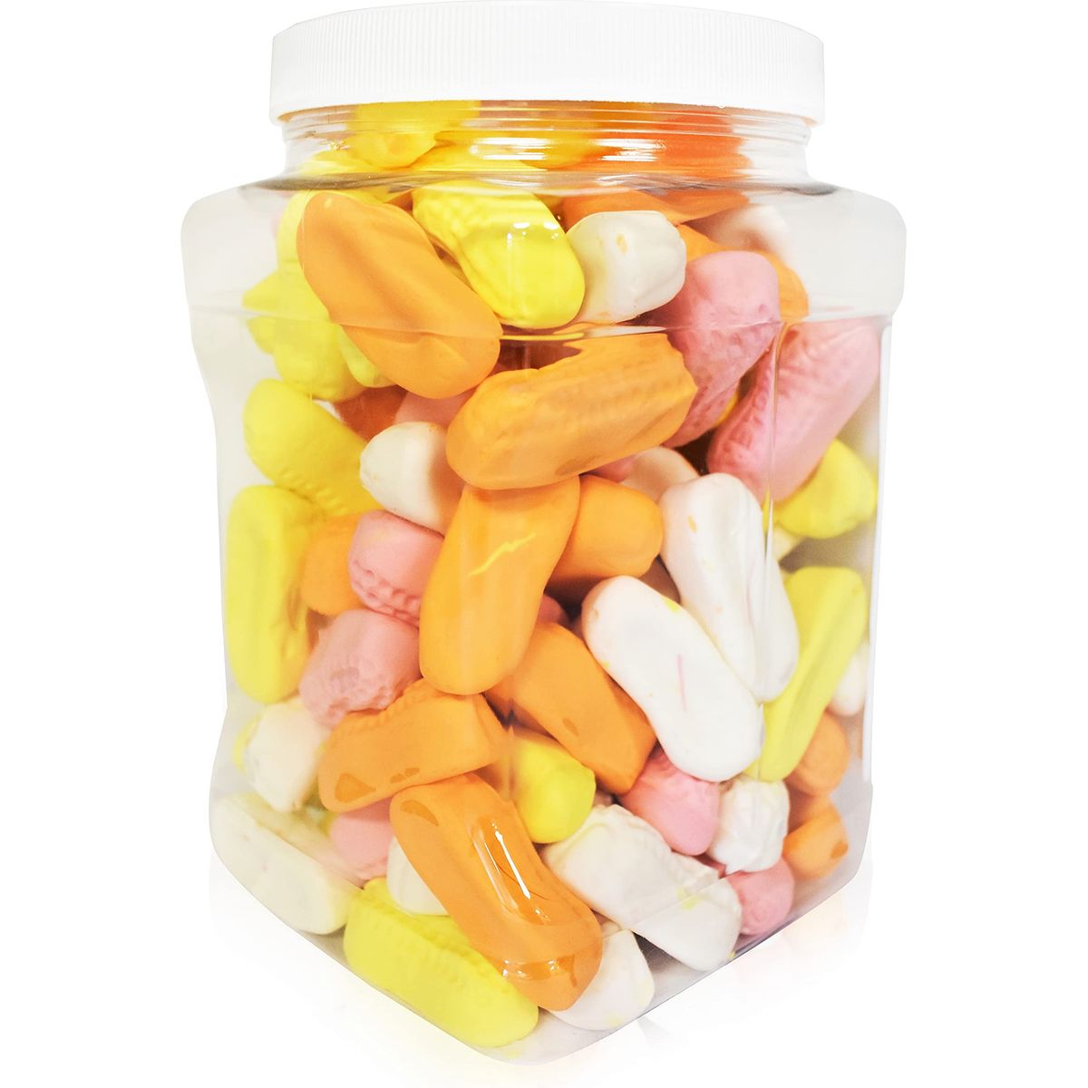 Sarahs Candy Factory Assorted Circus Peanuts Marshmallow  Spangler Retro Candy in Jar 15 Lbs