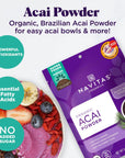 Navitas Organics Acai Powder 8 oz Bag 76 Servings  Organic NonGMO FreezeDried GlutenFree