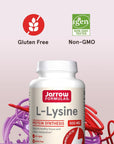 Jarrow Formulas L-Lysine 500 mg - 100 Capsules - Essential Amino Acid for Protein Metabolism - Dietary Supplement - Up to 100 Servings