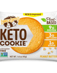 Lenny & Larry's Keto Cookie, Peanut Butter, Soft Baked, 9g Plant Protein, 3g Net Carbs, Vegan, Non-GMO, 1.6 Ounce Cookie (Pack of 12)