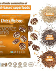 Drizzilicious Mini Rice Cakes Smores  Rice Crisps Healthy Snack for Adults and Kids Flavored Rice Cakes Vegan Gluten Free Allergen Free Only 90 Calories Per Bag  074 oz Pack of 20