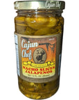 Cajun Chef Nacho Sliced Jalapeno Peppers 12 oz Pack of 1  Tangy  Spicy Condiment for Tacos Sandwiches Pizza Topper Over Dried Japeno Peppers and More