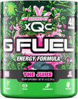 G Fuel XQC Energy Powder, Sugar Free, Clean Caffeine Focus Supplement, Water Mix, Orange, Pineapple & Melon Punch Flavor, Focus Amino, Vitamin + Antioxidants Blend - 9.8 oz (40 Servings)