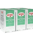 Red Rose Mint Blend Herbal Tea Naturally Flavored Refreshing Mint Herbal Tea Bursting with Delicious Flavor Beverage with 20 Individually Wrapped Tea Bags Per Box Pack of 6 Caffeine Free Brew Hot