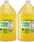 PickleAde Real Pickle Juice with Turmeric 1 Gallon  128oz 2 Pack  Bulk Size Pickle Juice Sports Drink  Electrolyte Replacement  Pickle Brine for Muscle Cramp Releif  Kosher Pickle Juice for Hydration Coctail Mixers Pickling Flavoring  Marinades