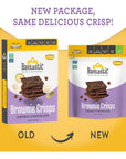 Bantastic Brownie Keto Snack, Double Chocolate Crisps - Crunchy Thin, Naturally Sweet Sugar Free Brownies Snack with Chocolate Chips, Gluten Free, Low Carb, Dairy Free, 3 Oz Ea (Pack of 2)