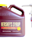 HERSHEYS 8 lb Special Dark Chocolate Syrup Jug Bundle with Sophley 33 oz 10 ml Chocolate SyrupCondiment Pump