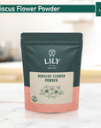 Lily of the Valley Hibiscus Flower Powder  Ground Hibiscus Sabdariffa Ideal for Cooking Baking Tea Smoothie  Vegan  GlutenFree  Packed in Resealable Pouch 4oz 113g Package May Vary