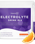 VitaminIQ Electrolytes Powder - 15 Sticks Electrolyte Powder Packets for Energy & Endurance - IV Hydration Multiplier Electrolyte Mix for Mental Clarity & Fluid Balance - IV Hydration Packets, Orange