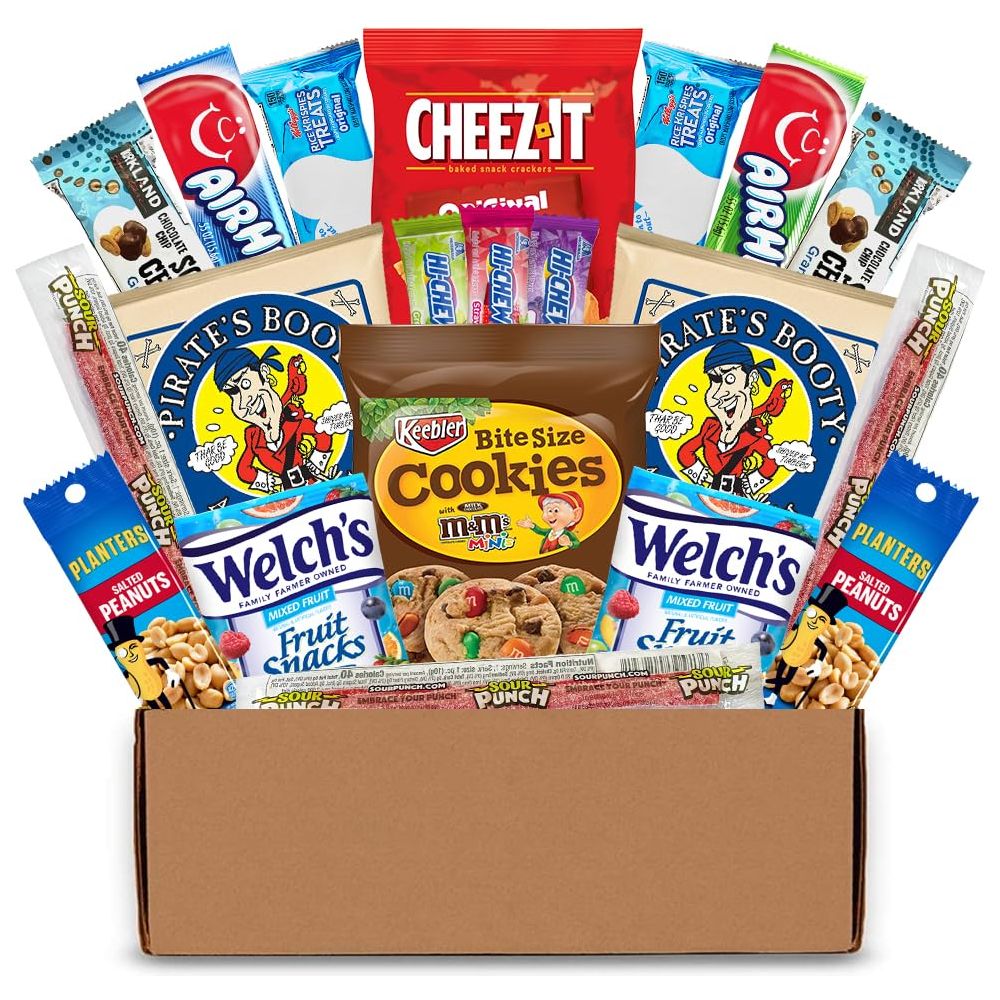 Hangry Kit Birthday Snack Box  20 CT Happy Birthday Gift Basket Care Package  Contains Birthday Snacks Cookies Chips Candy Party Variety Gift Box Funny 1