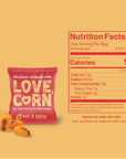 LOVE CORN  Habanero Chilli Delicious Crunchy Corn  07oz 20 bags  LowSugar GlutenFree Plant Based NonGMO