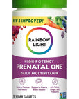 Rainbow Light High-Potency Prenatal One Multivitamin, Prenatal Health Multivitamin Supports Mom's Health and Baby's Development, With Vitamin C, Vegan, 90 Count