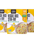 Kitchen  Love Hearts of Palm Veggie Rice Stir Fry Low Carb Low Calories Plant Based Non GMO Gluten Free Rice Alternative Vegan Easy to Prepare Quick Meal 8 Oz Pack of 3