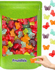 Fruidles Mini Butterflies Gummi Candy Assorted Fruit Flavors Gummies Allergy Friendly NonGMO No Artificial Sweeteners Gummy HalfPound