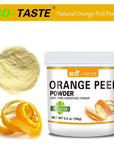 ECO-TASTE 100% Pure Orange Peel Powder, 5.3 oz, Pure and Raw, Good Sources of Antioxidants and Vitamin, 150 Grams