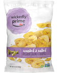 Wickedly Prime Plantain Chips, Roasted & Salted, 12 Ounce (Pack of 4)