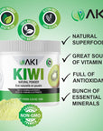 AKI KIWI Powder 529Oz150G Good In Nutrients  Vitamins Ideal Light Green Food Coloring for Protein Smoothies Juice Glazing Yogurt Popsicles or Desserts  GLUTENFREE VEGAN