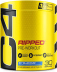 Cellucor C4 Ripped Pre Workout Powder ICY Blue Razz - 30 Servings