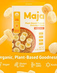 Maja Organic Overnight Oats  Banana Bread Protein Oatmeal 4 Single Serve Pouches Vegan  Gluten Free Oats Delicious Instant Oatmeal Quick and Filling Breakfast with Clean Ingredients