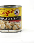 Giorgio Pieces and Stems Mushrooms 4 Oz 6 x 4 oz Cans of Giorgio Mushrooms Pieces and stems Bundled with JFS Recipe Card