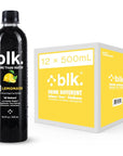 blk Natural Alkaline Mineral Water Electrolyte Infused with Fulvic and Amino Acids Zero Sugar Drink Lemonade Flavored 169 Ounce 500 mL Pack of 12