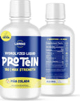 Proteinex Medical Grade Liquid Hydrolyzed Protein Max Strength - Supports Wound Healing and Doctor Recommended- No Carbs, Zero Sugars & Ready to Drink Liquid Protein (Natural Pina Colada, 30 Fl Oz)