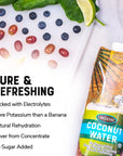 Natures Greatest Foods Organic Coconut Water USDA Organic Certified No Sugar Added Never from Concentrate Pure  Refreshing 338 fl oz Pack of 6